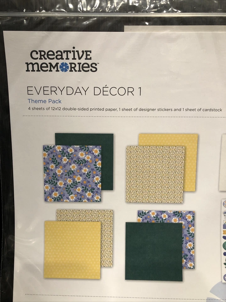 Creative Memories EveryDay Decor 1 pacote temático com adesivos novo em folha - Imagem 2 de 4