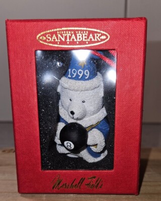 Vintage 1999 Marshall Fields Santa Bear Wizard W/Magic 8 Ball