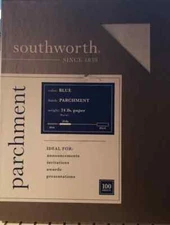 Southworth  Textures Parchment Paper  8.5 x 11" Blue 100 Sheets P964CK (LOC S13)
