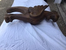 Antique oak standing winged griffin architectural piece (Price Reduced)