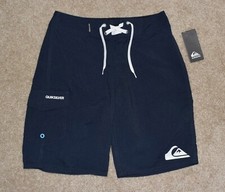 New Boys QuikSilver Board Shorts Blue Swim Trunks Sz 24