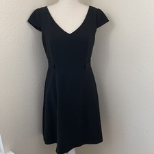 Evan Picone Women’s Size 6 Little Black Dress LBD Short V Neck