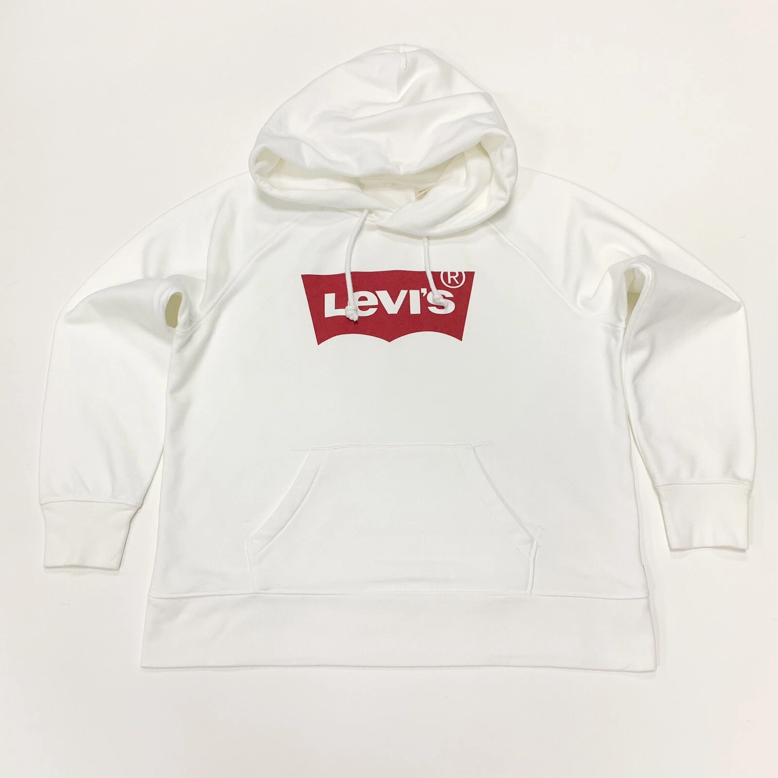 Levi’s Women's Relaxed Fit Batwing Graphic Sport Hoodie In White In Size S