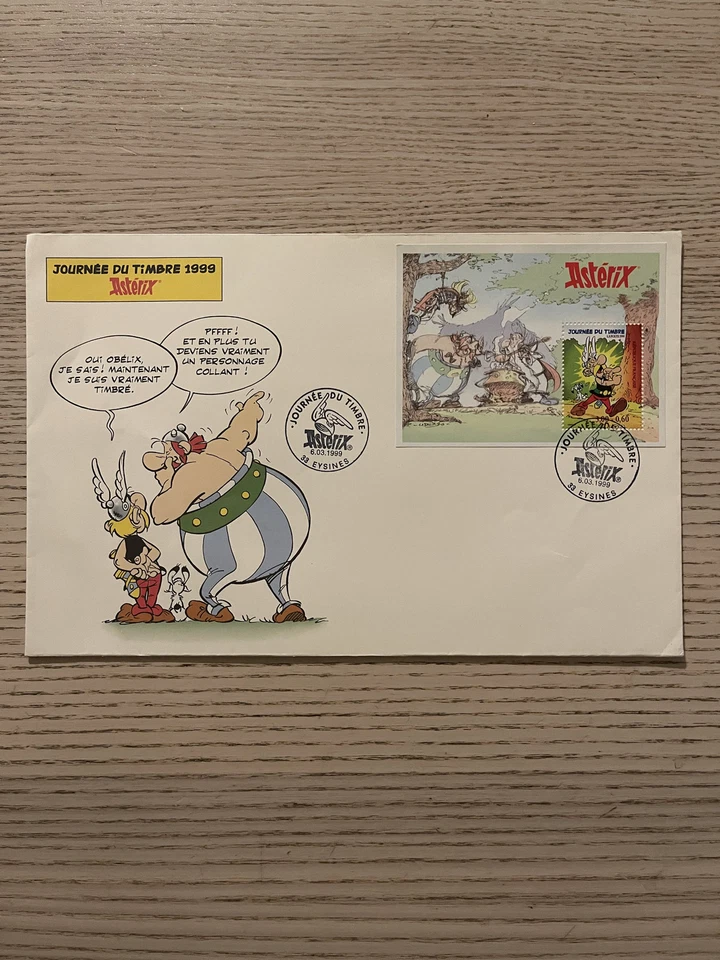 Enveloppe premier jour ffap - bloc journée du timbre. Astérix  - Photo 2/3