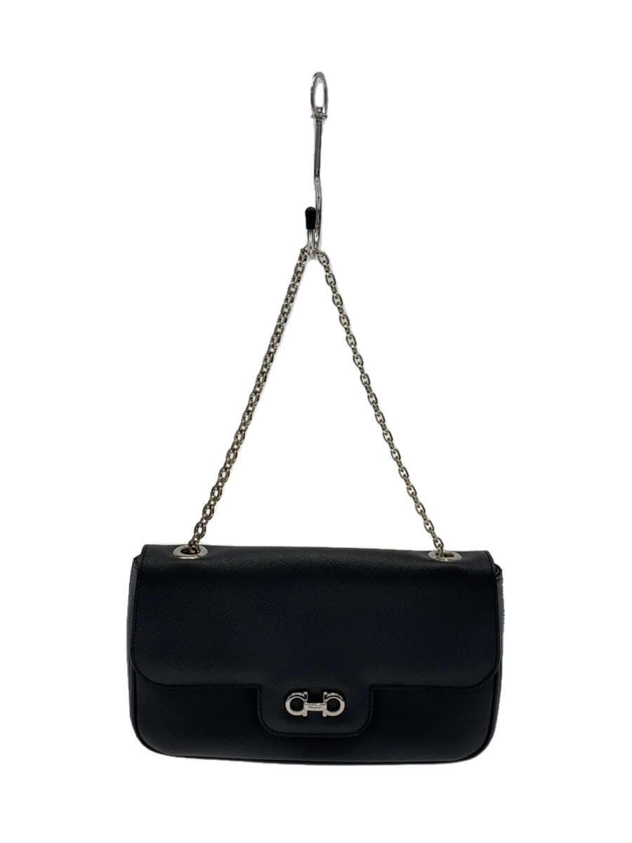 Salvatore Ferragamo Shoulder bag leather Black AU-21 Used | eBay 