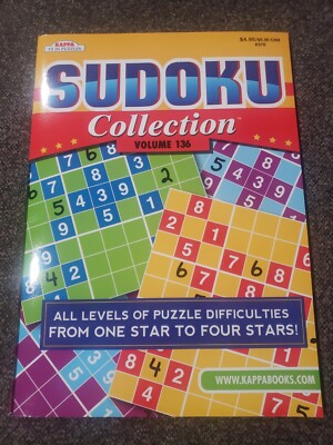 Kappa Sudoku Variety Collection Puzzle Books Magazine size - Vol 136