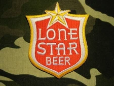 BEER PATCH LONE STAR BEER IRON ON / SEW ON SMALL CREST SIZE TEXAS BREW! LOOK!