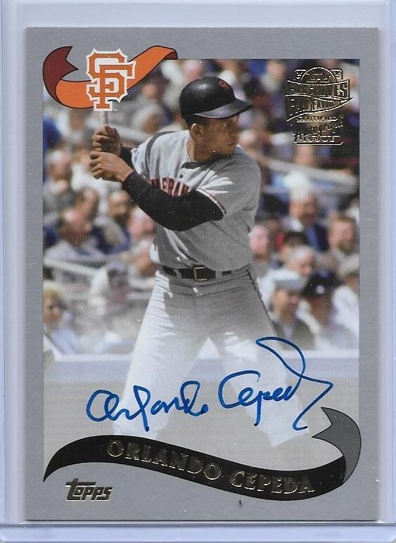 2021 TOPPS ARCHIVES ORLANDO CEPEDA SIGNED AUTO #D/99 SAN FRANCISCO
