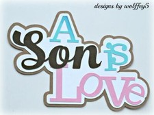 CRAFTECAFE SON TITLE Premade paper piecing scrapbook diecut page album piece 3D