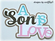 CRAFTECAFE SON TITLE Premade paper piecing scrapbook diecut page album piece 3D