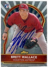 Brett Wallace autographed baseball card 2011 Topps Finest Chrome #69 Rookie Card