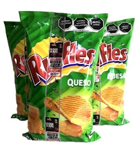 4-Pk Ruffles Queso 🇲🇽 Cheese Ruffles Potatoes Chips Sabritas 185gr/6.53oz ea.