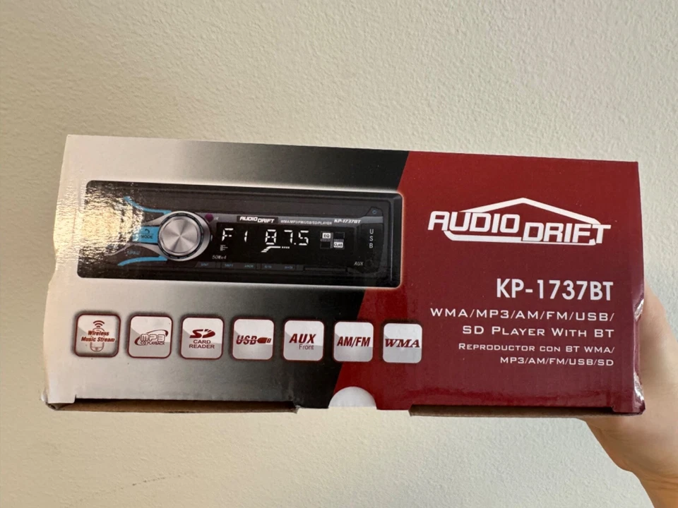 Audiopipe KP1737BT Audiodrift Mechless Single Din Am/fm/bt/usb/ Remote 50x4 Watt - Image 4 of 4