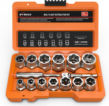 15-Piece Bolt Extractor Set for Stripped and Damaged Fasteners