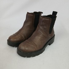 UGG Australia Dark Brown Leather Ankle Boots UK Size 4