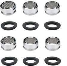 6 Pack Faucet Aerator 2.2 GPM Bathroom Sink Tap Standard Replacement