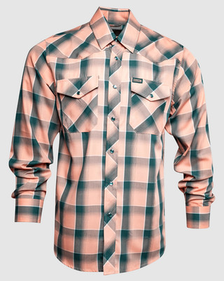 Dixxon The Pleasanton Bamboo Long Sleeve - Lasso 2XL Plaid Mens Pearl Snap Shirt