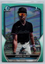 2023 Bowman Chrome #BCP-184 Janero Miller Prospects Aqua Refractor #/125