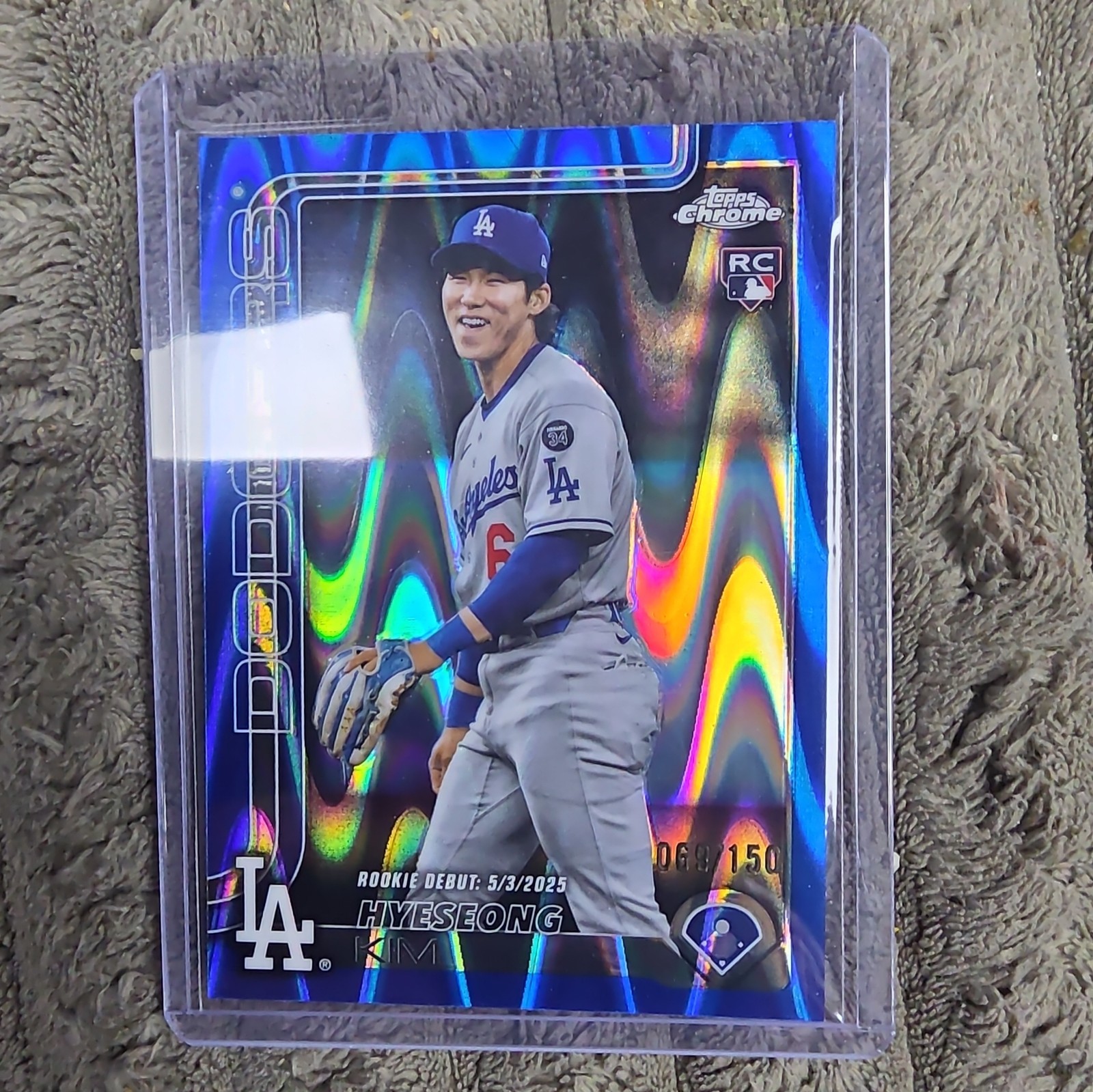 2025 Topps Chrome Update Hyeseong Kim RC BLUE REFRACTOR/150 #USC149 LA Dodgers