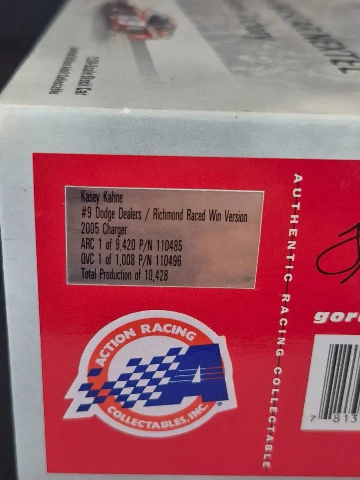 Acción 2005 Kasey Kahne #9 Richmond Cup Win 1:24 Dodge Charger Nascar Diecast Foto 2 de 4
