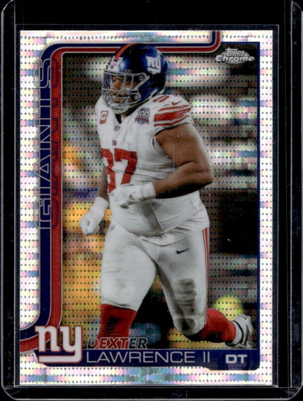 2025 Topps Chrome Dexter Lawrence II Pulsar Refractor #230 Giants