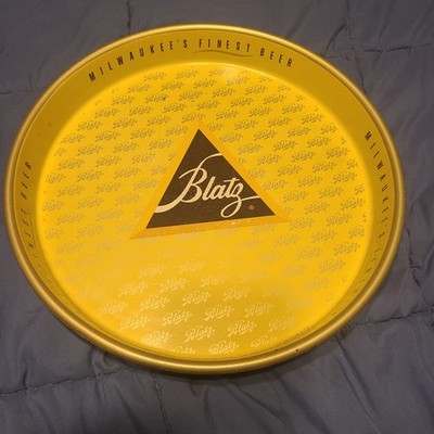 Vintage Blatz Beer Tray   13'' Metal Serving Tray    Milwaukee s Finest Beer  