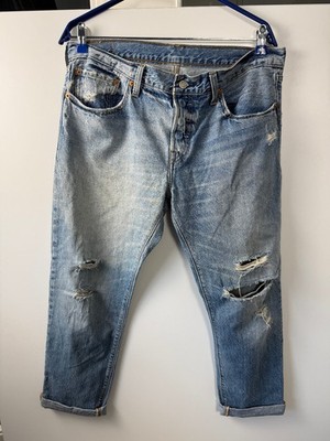 Levi's 501 Original   Distressed Look   Hellblau   W38 (Maße beachten!)