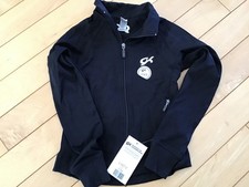 gk elite warm up jacket nwt cxs black gymnastics girls