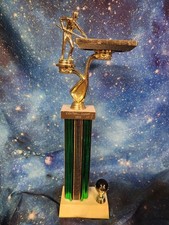 Vintage 1959 Pool Player Eight Ball Champ Trophy. Nearly 19" Tall