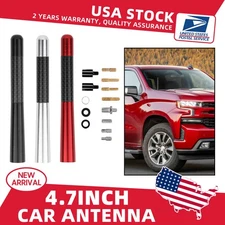 Black 4.7inch AM/FM ANTENNA MAST - FITS: 2006-2024 Chevrolet Silverado 1500 New