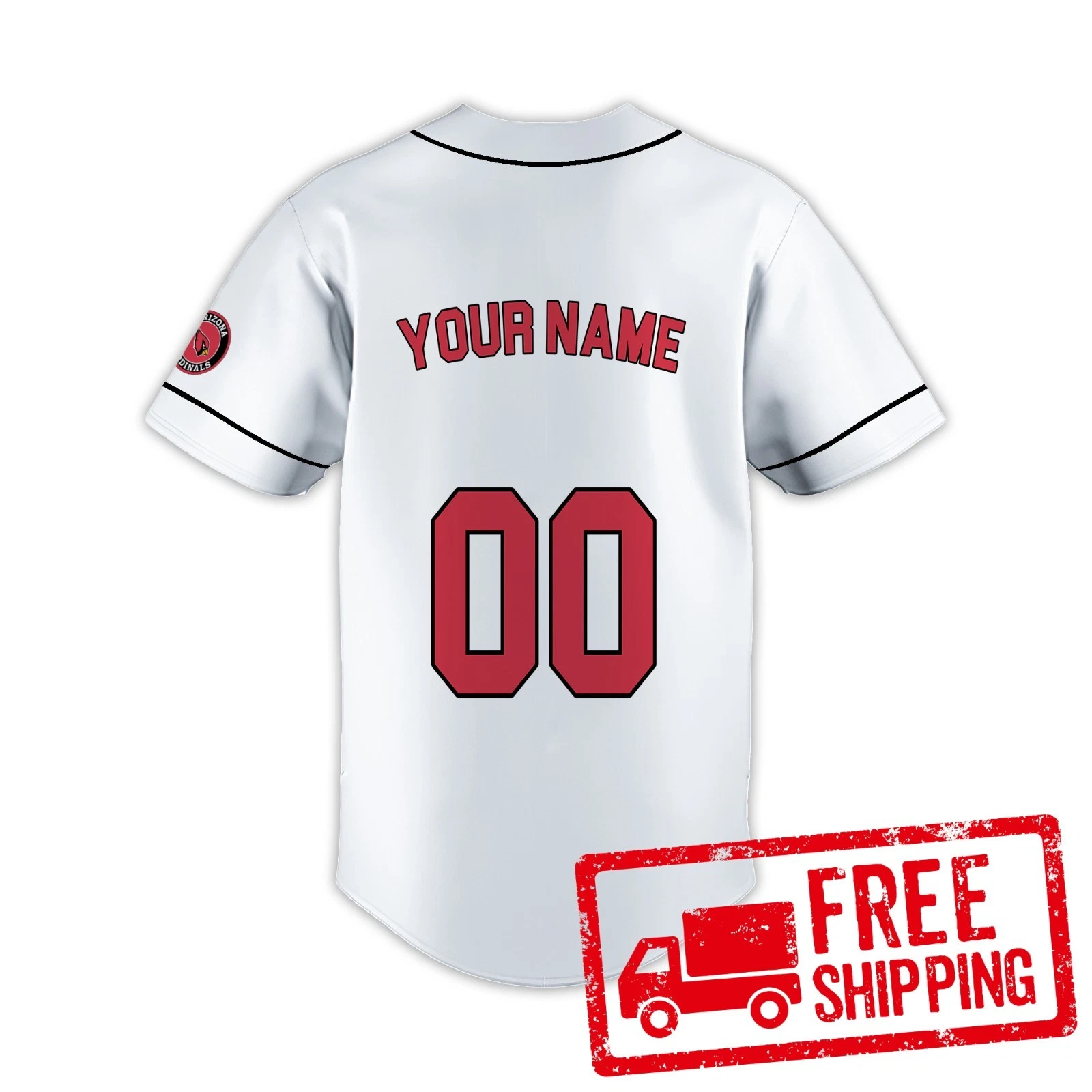 Custom Personalized, Cardinalss Team Arizonna Baseball Jersey