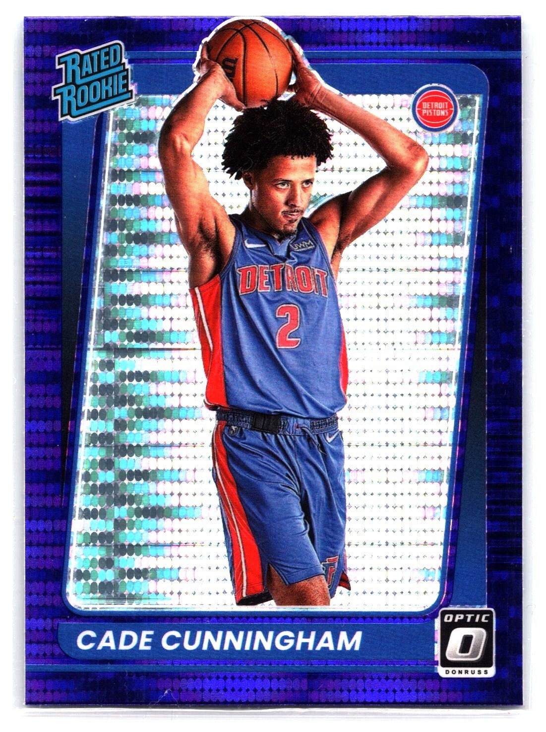 Cade Cunningham 2021 Donruss Optic Rated Rookie Target Purple Pulsar Prizm #161
