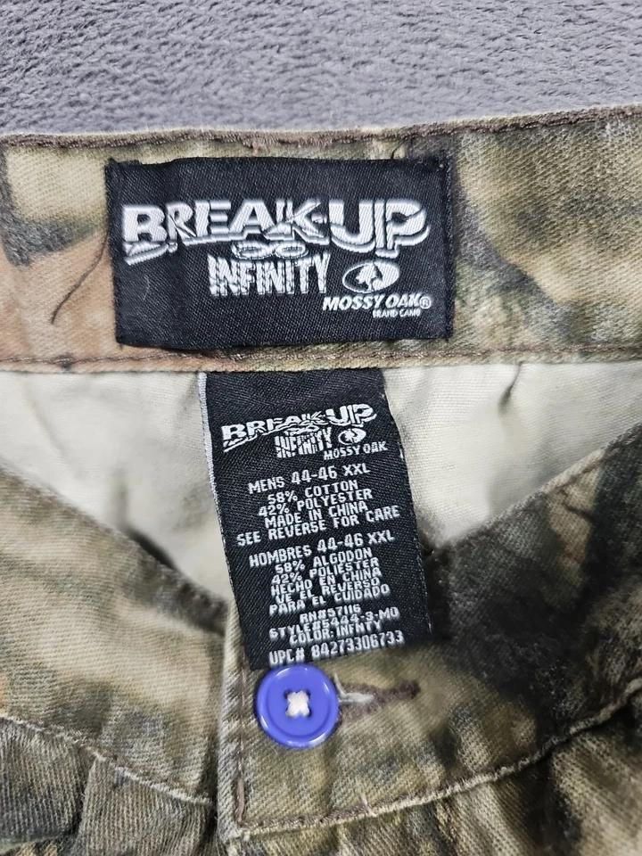 Break-Up Infinity Mossy Oak Hunting Pants Men 44 2XL (42x31) Camo USA Vintage - Image 2 of 4