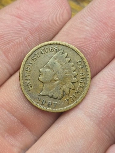 1907 Indian Head Wheat Cent Oak Wreath