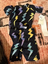 TEA Collection Infant Two Piece Pajama Set Lightening Eels - 3-6 Months NWT 39