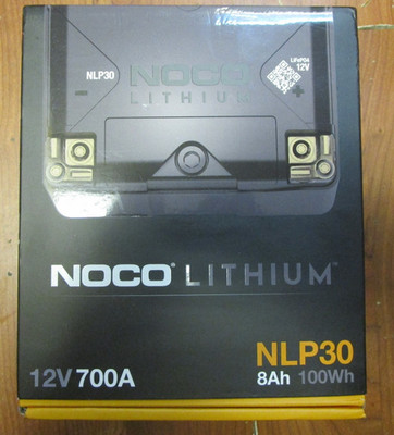 NOCO Lithium Group 30 700A 12V 8Ah Lithium Powersport Battery (NLP30) 