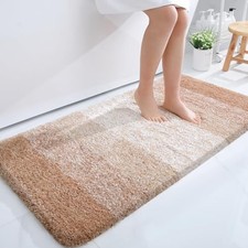 Bathroom Runner Rugs 47x24, Extra Soft Absorbent Microfiber 47" x 24" Beige