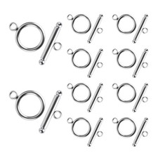 10 Sets Toggle Clasps for Jewelry Making round Iq Toggle Clasps  T-Bar Clasps