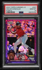 2023 Chrome Logofractor Edition Purple Refractor /250 Oscar Gonzalez PSA 10 18j9