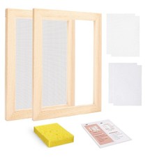 Worown A5 Wooden Paper Making Screen Kit, Frames, Mould and