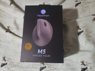 Keychron M5 8K Vertical Ergonomic Mouse, 2.4 GHz/Bluetooth + Wired - New OpenBox