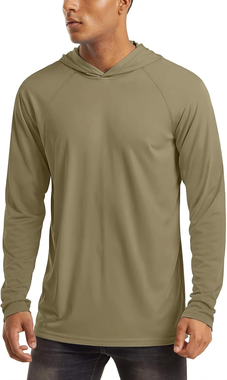 Men's Hooded UPF 50+ Sun Protection T Shirts Long Sleeve
