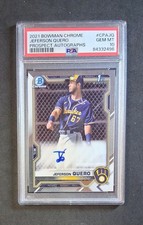 Jeferson Quero 2021 1st Bowman Chrome Autograph Auto PSA 10 Milwaukee Brewers