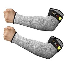 Cut Resistant Sleeves, Safety Protection Arm X-Large Gery - No Thumb Hole