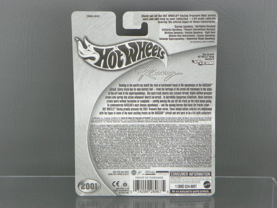 Hot Wheels Racing 2001 Treasure Hunt Real Riders Watkins Glen Wrecker Tow Truck - Image 3 of 4