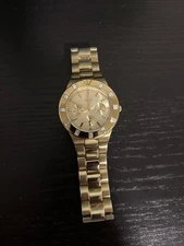 GUESS Glisten Analog Gold Dial Gold Steel Strap Watch For Women - W13576l1