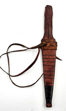 Ancienne dague bras tribal touareg nord-africaine très belle maroquinerie bel état