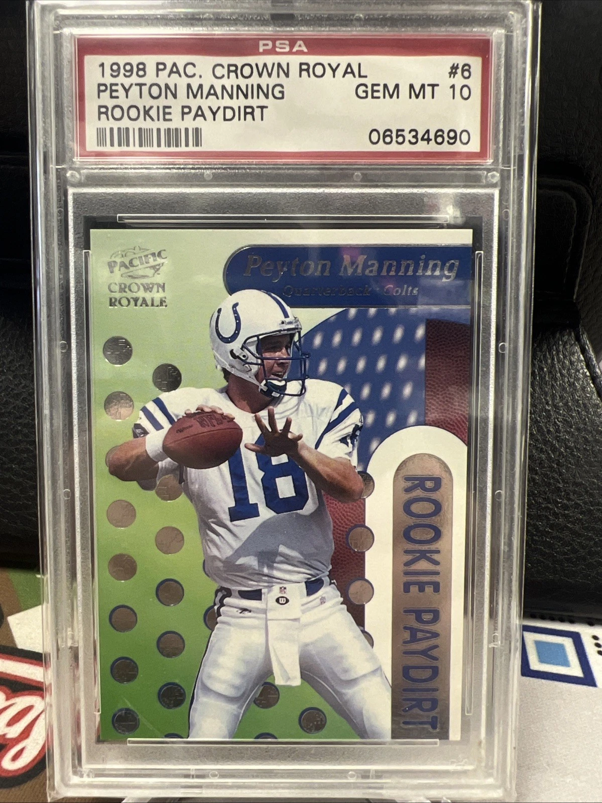 Peyton Manning Pacific Crown Royale Rookie Paydirt #6 Rookie Paydirt