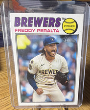 2026 Topps Heritage Freddy Peralta Alternate Banner Variation SP #291 Brewers