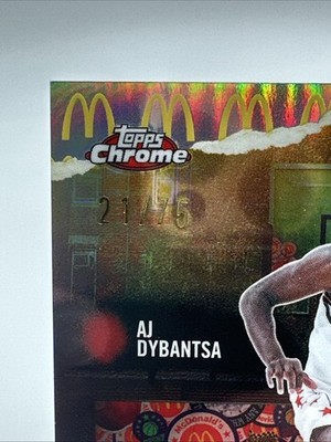 AJ Dybantsa Auto 2025 Topps Chrome McDonald's All American Winning